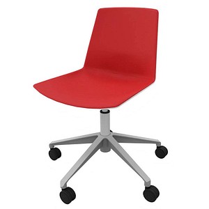 Quadrifoglio Besucherstuhl Clue OCLUEA01 BA B01/018 rot, weiß Stoff, 1 St.