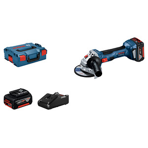 BOSCH Professional GWS 18V-7 Akku-Winkelschleifer-Set 18,0 V, mit 2 Akkus