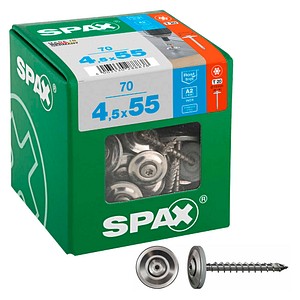 SPAX® Spenglerschrauben T20 Linsensenkkopf A2 4587000450556 4,5 mm x 55 mm, 70 St.