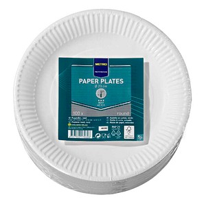 METRO PROFESSIONAL Pappteller weiß Ø 23,0 cm, 100 St.