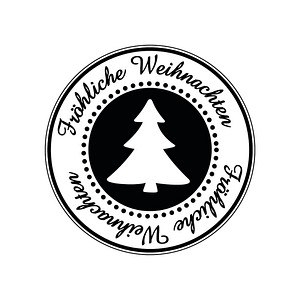 Rayher Motivstempel Fröhliche Weihnachten 3,0 cm, 1 St.