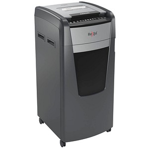 Rexel Optimum AutoFeed+ 750X Aktenvernichter mit Partikelschnitt P-4, 4 x 28 mm, schwarz