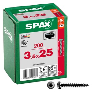 SPAX® Universalschrauben T15 Halbrundkopf BLAX 0201040350253 3,5 mm x 25 mm, 200 St.