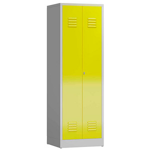 ClassiX Spind lichtgrau, zinkgelb X-510716, 1 Schließfach 59,0 x 50,0 x 180,0 cm