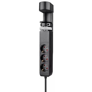 Neomounts DS22-840BL6 3-fach Tischsteckdose 1,4 m schwarz mit USB-Buchse