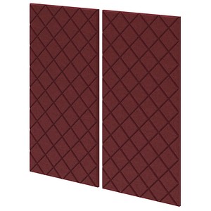 HAMMERBACHER Akustikpaneele Wand, rot 50,0 x 100,0 cm, 2 St.