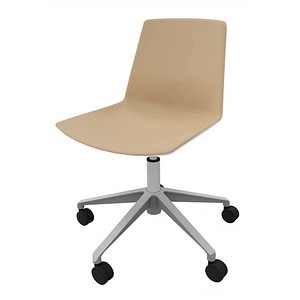 Quadrifoglio Besucherstuhl Clue OCLUEA01 BA B03/181 beige, weiß Kunstleder, 1 St.