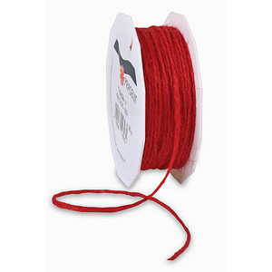 PRÄSENT Kordel Jute matt rot 2,0 mm x 25,0 m