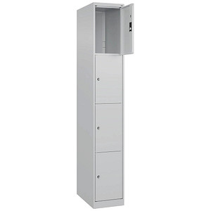 CP Schließfachschrank Classic Plus lichtgrau 080000-104 S10008, 4 Schließfächer 30,0 x 50,0 x 185,0 cm