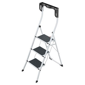 Hailo Klapptritt StandardLine K75 weiß 3 Stufen, H: 140,0 cm