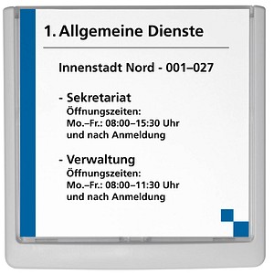 DURABLE Türschild CLICK SIGN Kunststoff weiß 14,9 x 14,85 cm