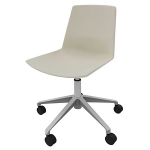 Quadrifoglio Besucherstuhl Clue OCLUEA01 BA B01/009 beige, weiß Stoff, 1 St.
