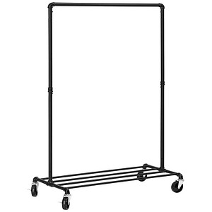 SONGMICS Rollgarderobe schwarz Metall 100,0 x 163,0 cm, 1 St.