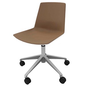 Quadrifoglio Besucherstuhl Clue OCLUEA01 BA B01/016 braun, weiß Stoff, 1 St.