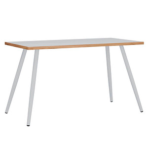 VCM my office Salia Schreibtisch weiß rechteckig, 4-Fuß-Gestell weiß 110,0 x 50,0 cm