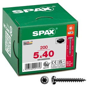 SPAX® Universalschrauben T20 Halbrundkopf BLAX 0201040500403 5 mm x 40 mm, 200 St.