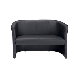 Nowy Styl 2-Sitzer Sofa Club Duo schwarz Kunstleder 129,0 x 63,0 x 77,0 cm, 1 St.