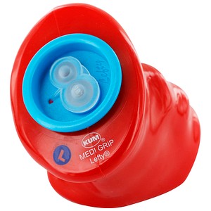 KUM Linkshänder Dosenspitzer doppelt Medi Grip Lefty M2 rot