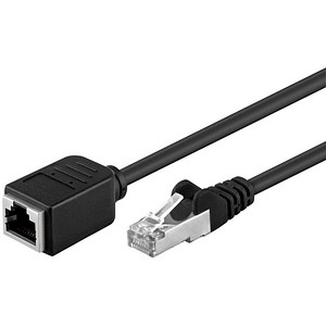 goobay RJ45/RJ45 CAT 5e Kabel 5,0 m schwarz, 1 St.