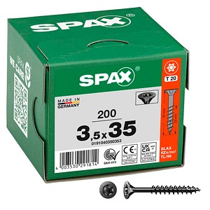 SPAX® Universalschrauben T20 Senkkopf BLAX 0191040350353 3,5 mm x 35 mm, 200 St.