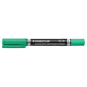 STAEDTLER Lumocolor duo Permanentmarker grün 0,6 - 1,5 mm, 10 St.