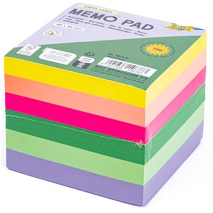 folia HAPPY VIBES Notizzettel lose bunt 9,0 x 9,0 cm, 700 Blatt, 1 St.