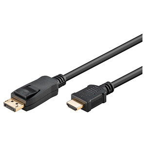 goobay DisplayPort 2.0/HDMI 2.1 Kabel 1,0 m schwarz, 1 St.