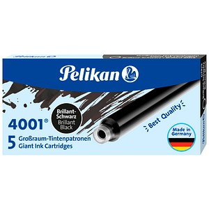 Pelikan Tintenpatronen für Füller 4001 brillant-schwarz, 5 St.