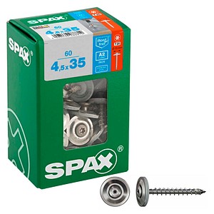 SPAX® Spenglerschrauben T20 Linsensenkkopf A2 4587000450357 4,5 mm x 35 mm, 60 St.