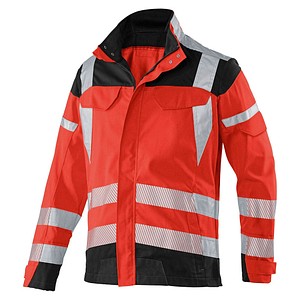 KÜBLER® unisex Warnjacke REFLECTIQ rot, schwarz Größe 44