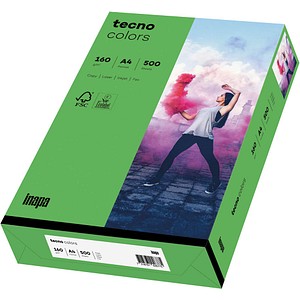 tecno Kopierpapier colors intensivgrün DIN A4 160 g/qm 250 Blatt tecno Kopierpapier colors intensivgrün DIN A4 160 g/qm 250 Blatt