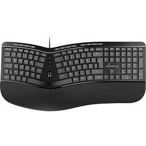 MediaRange MROS120 ergonomische Tastatur kabelgebunden schwarz