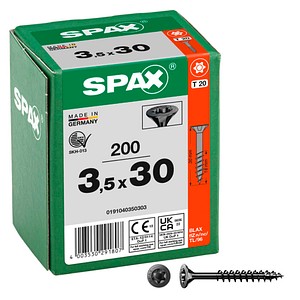 SPAX® Universalschrauben T20 Senkkopf BLAX 0191040350303 3,5 mm x 30 mm, 200 St.