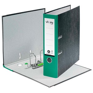 VON LEITZ Ordner grün mamoriert Karton 8,0 cm DIN A4, 1 St.