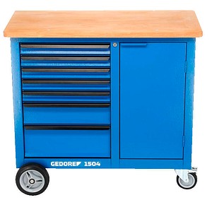 GEDORE Werkbank blau 7 Schubladen 110,0 x 63,0 x 98,5 cm