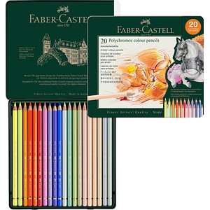 FABER-CASTELL POLYCHROMOS Buntstifte farbsortiert, 20 St.