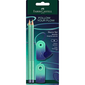 FABER-CASTELL Grip Sparkle Bleistift-Set B buzzing blue, 1 St.