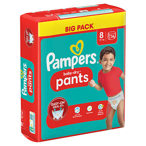 Pampers® Windeln baby-dry™ BIG PACK  Größe Gr.8 (19+ kg) für Kids und Teens (4-12 Jahre), 36 St.