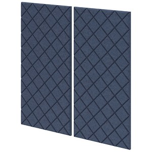 HAMMERBACHER Akustikpaneele Wand, blau 50,0 x 100,0 cm, 2 St.