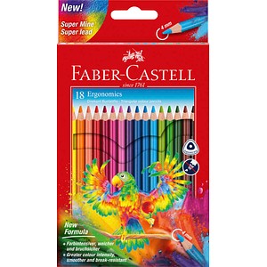 FABER-CASTELL Ergonomics Buntstifte farbsortiert, 18 St.