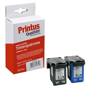 Printus  schwarz, color Druckerpatronen kompatibel zu HP 56+57 (C6656AE)