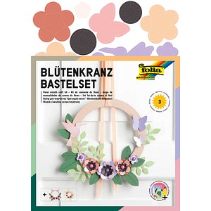 folia Bastelset Blütenkranz mehrfarbig 3 St.