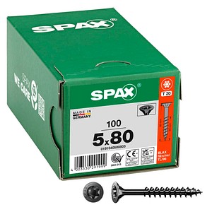 SPAX® Universalschrauben T20 Senkkopf BLAX 0191040500803 5 mm x 80 mm, 100 St.