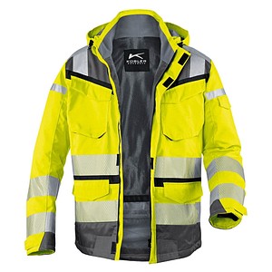 KÜBLER® unisex Warnjacke Winter REFLECTIQ warngelb, anthrazit Größe L