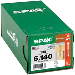 SPAX® Holzbauschrauben T30 Tellerkopf WIROX 6 mm x 140 mm, 100 St.