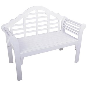 Garden Pleasure Gartenbank PATTAYA 985181 weiß Holz 124,0 cm
