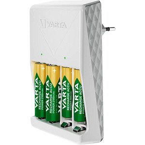 VARTA Plug Charger Akku-Schnellladegerät inkl. Akkus