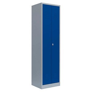 LÜLLMANN Spind enzianblau, lichtgrau 510421, 1 Schließfach 60,0 x 50,0 x 180,0 cm