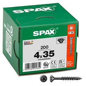 SPAX® Universalschrauben T20 Senkkopf BLAX 0191040400353 4 mm x 35 mm, 200 St.