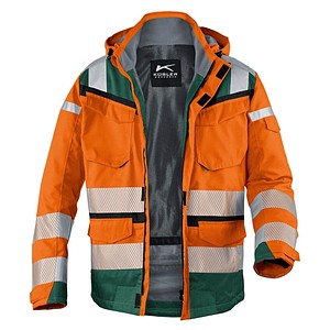 KÜBLER® unisex Warnjacke Winter REFLECTIQ orange, moosgrün Größe 2XL
